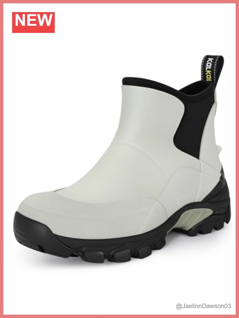 Kalkal Women's Rubber Boots Waterproof Fishing Ankle Rain Mud Boots